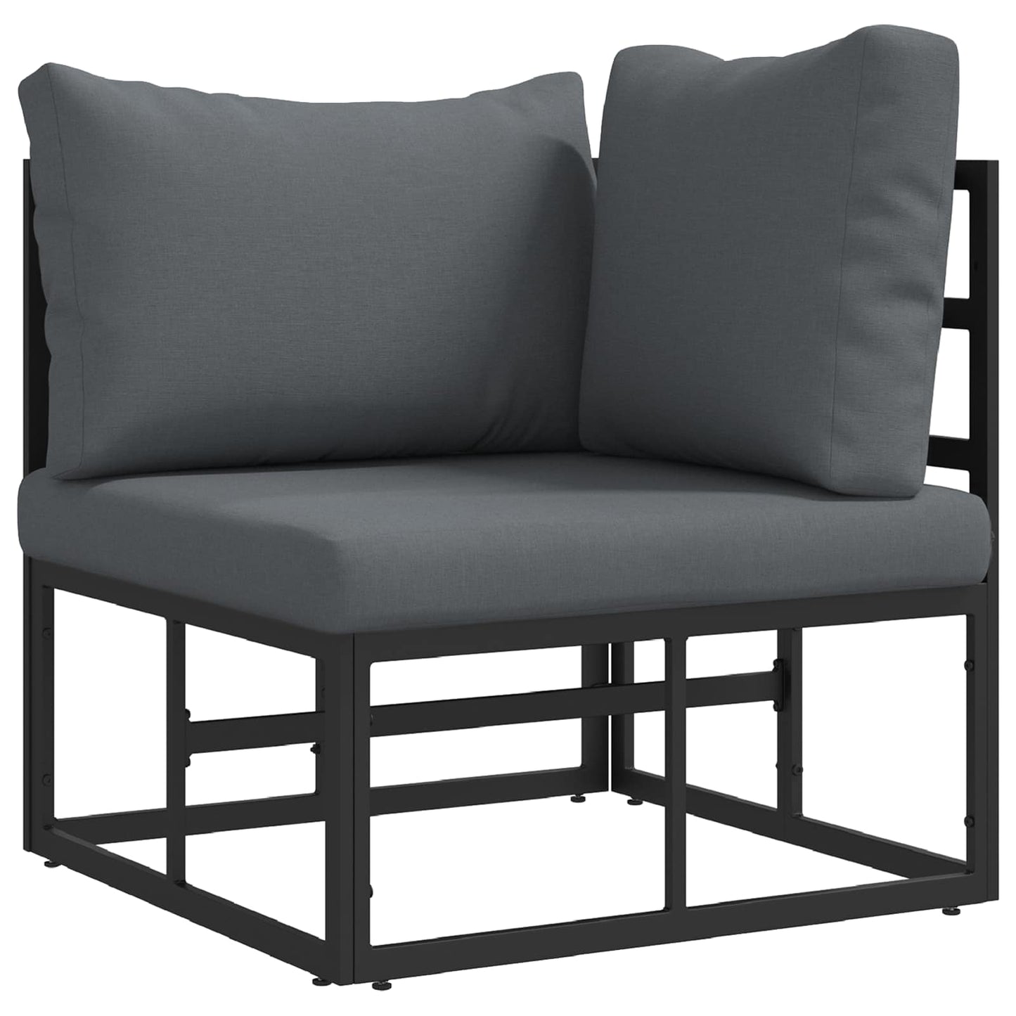 Garden Sofa Set 13 pcs Black Aluminium