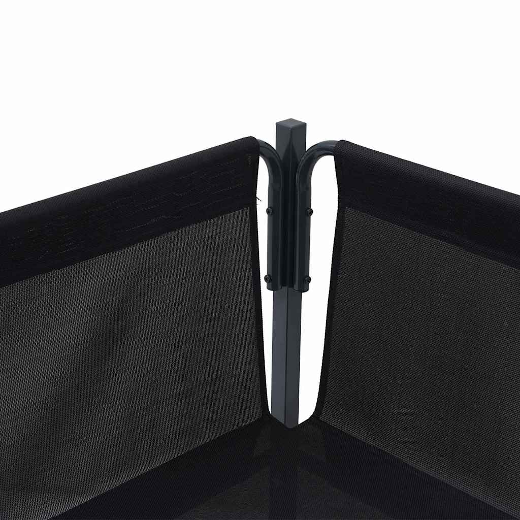 Garden Sofa Set 7 pcs Black Steel