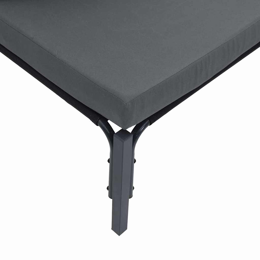 Garden Sofa Set 9 pcs Black Steel