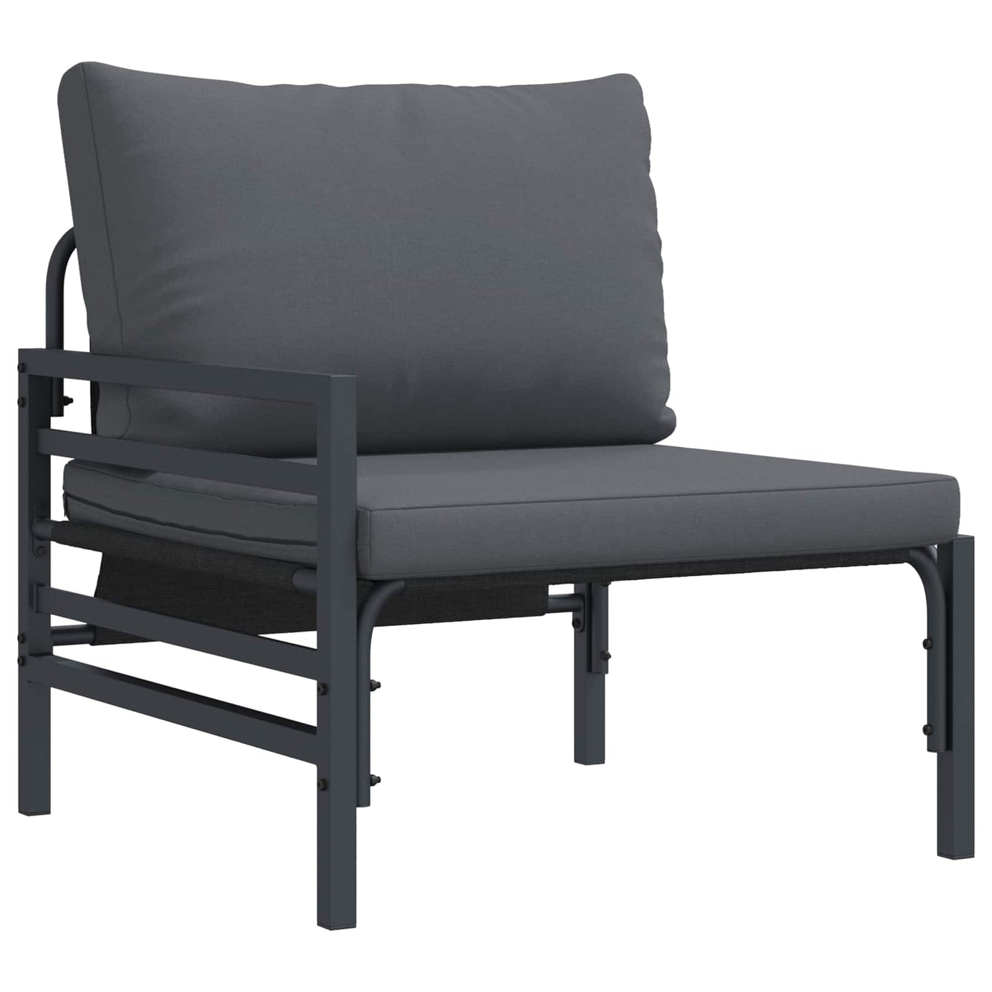 Garden Sofa Set 14 pcs Black Steel