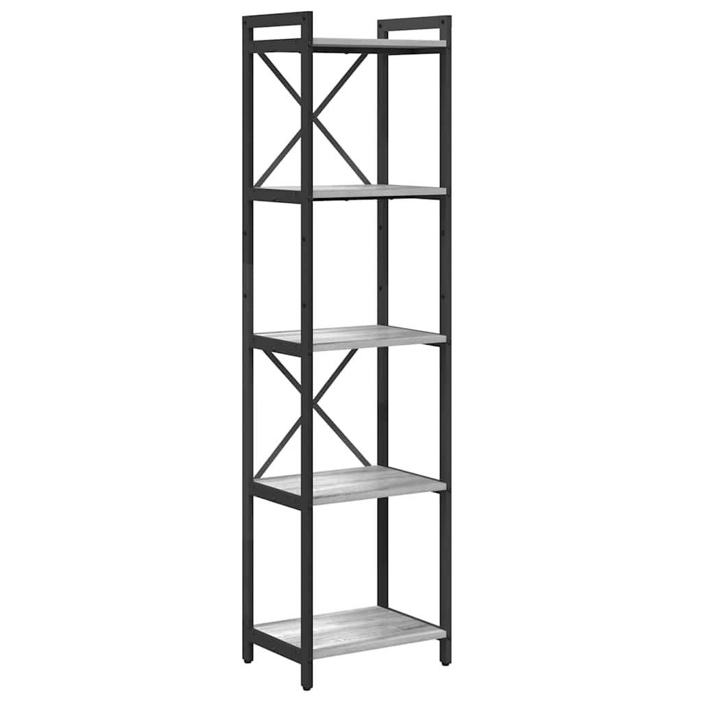 Bookshelf 40 x 30 x 155 cm Engineered Wood Grey sonoma