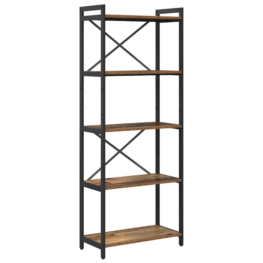 Bookshelf 60 x 30 x 155 cm Engineered Wood Old wood