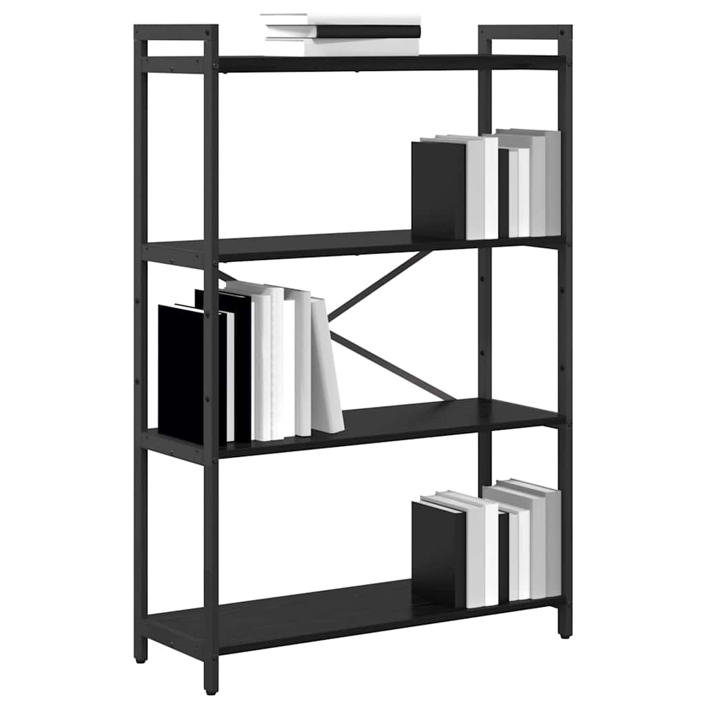 Bookshelf 80 x 30 x 120 cm Engineered Wood Black Oak