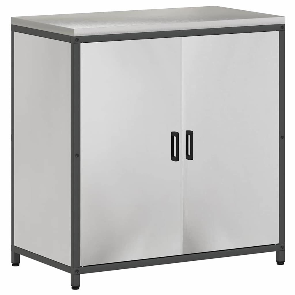 Kitchen Storage Cabinet HATTEM Silver 90 x 50 x 92 cm Steel