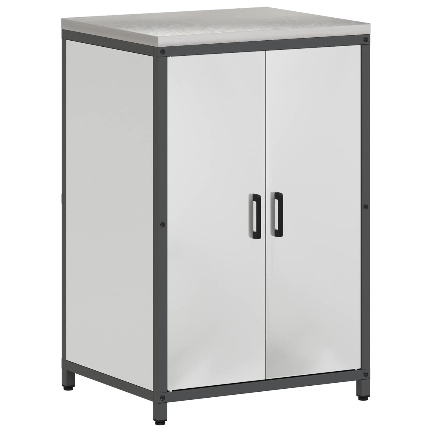 Kitchen Storage Cabinet HATTEM Silver 60 x 50 x 92 cm Steel