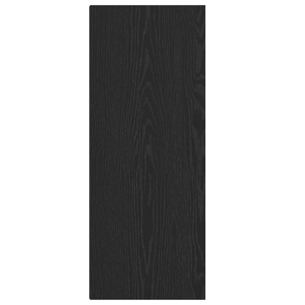 Bookshelf 2-Tier 40 x 30 x 77 cm Engineered Wood Black Oak