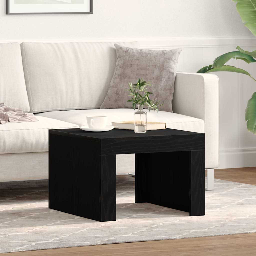 Coffee Table Black Oak 50 x 50 x 35 cm Engineered Wood