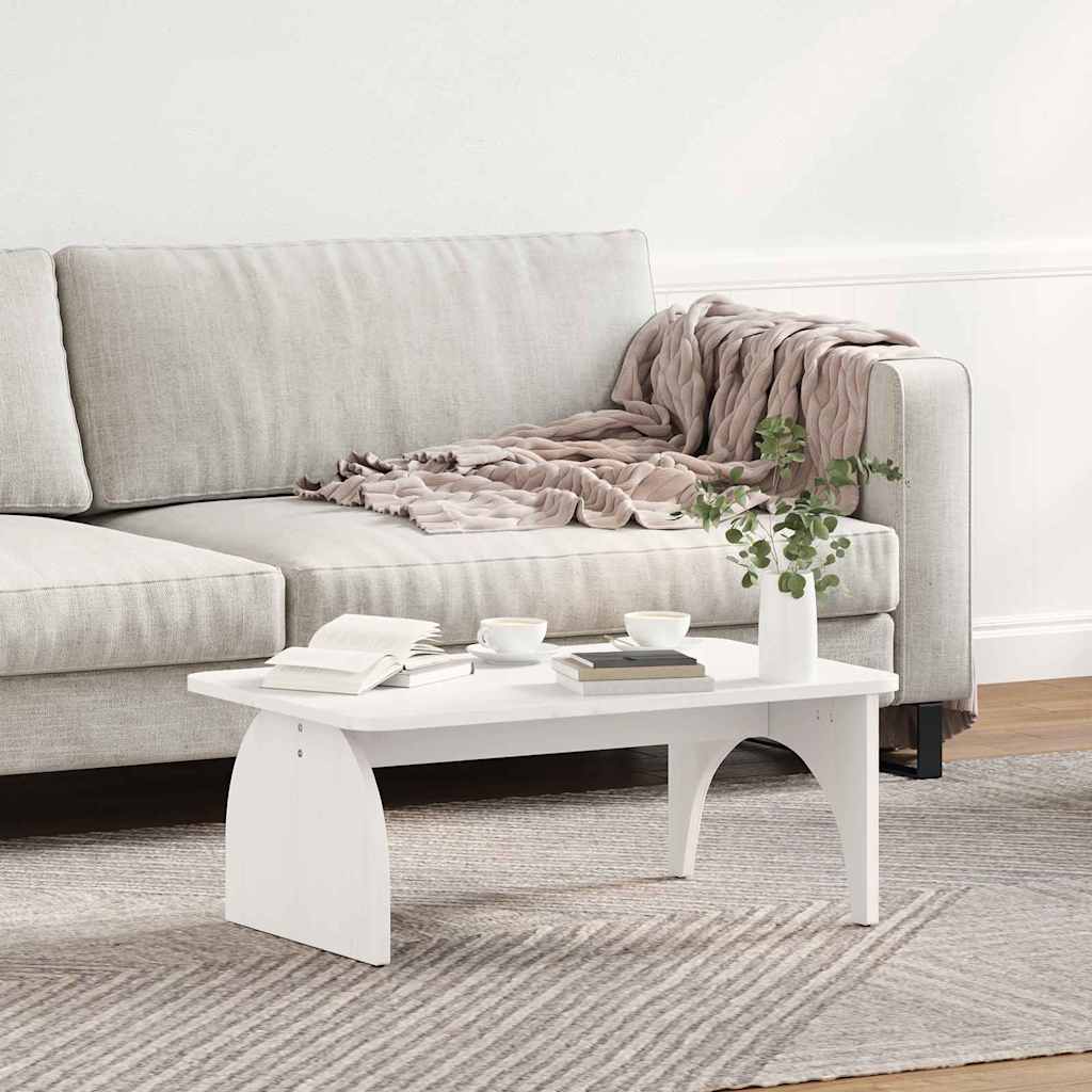 Coffee Table White 80 x 50 x 31 cm Solid pine wood