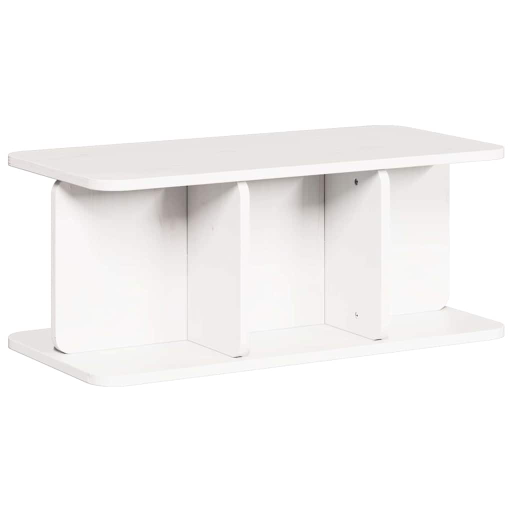 Coffee Table White 80 x 39.5 x 33.5 cm Solid pine wood