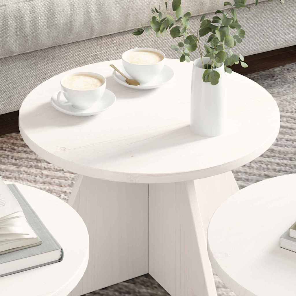 Coffee Table 3 pcs White 49 x 49 x 30 cm