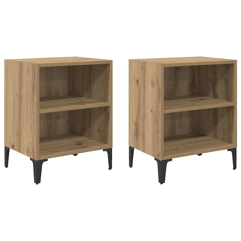 Bedside Cabinet 2 pcs Artisan Oak 40 x 30 x 50 cm