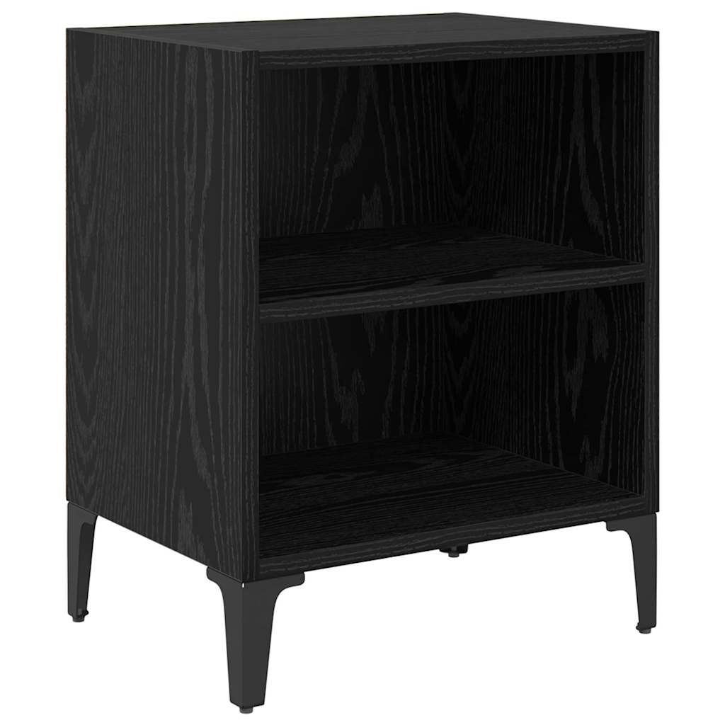 Bedside Cabinet Black Oak 40 x 30 x 50 cm Engineered Wood