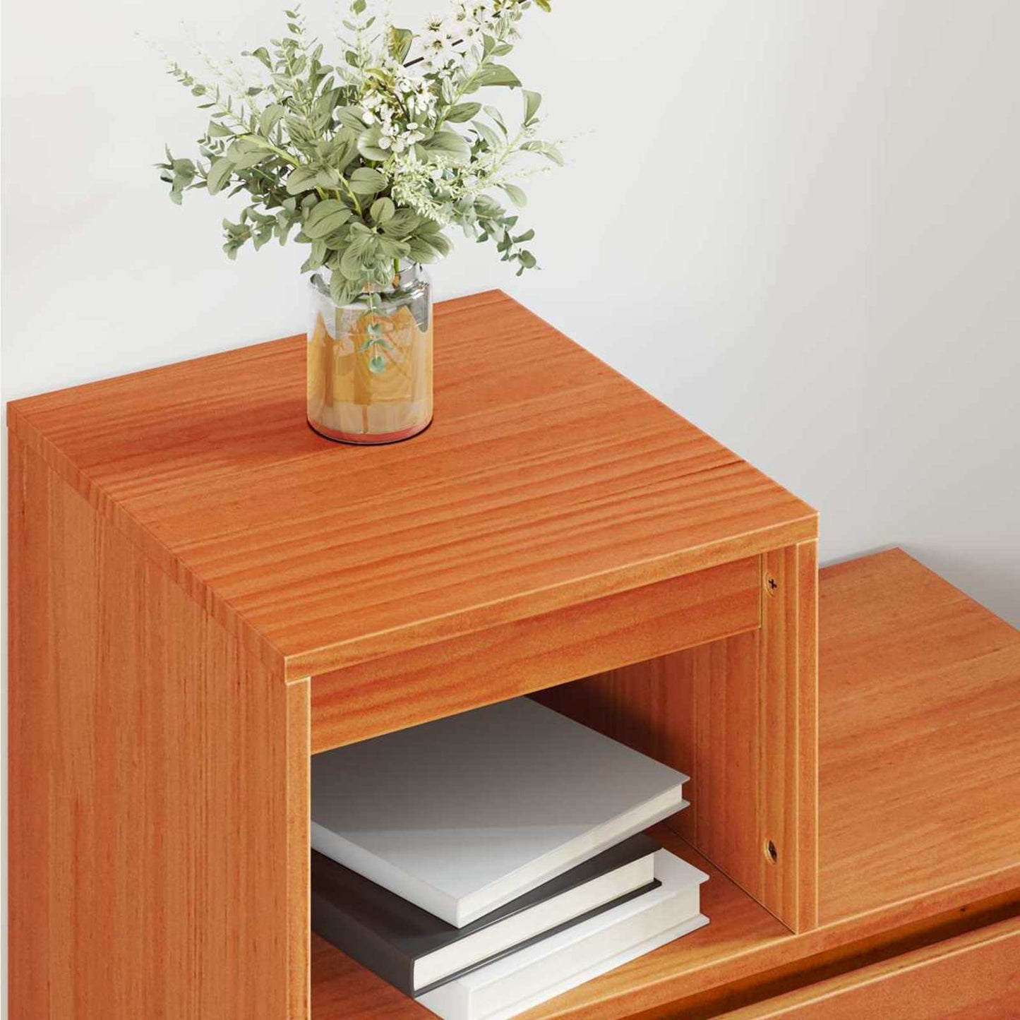 Bedside Cabinet Wax Brown 60 x 34 x 51 cm Engineered Wood