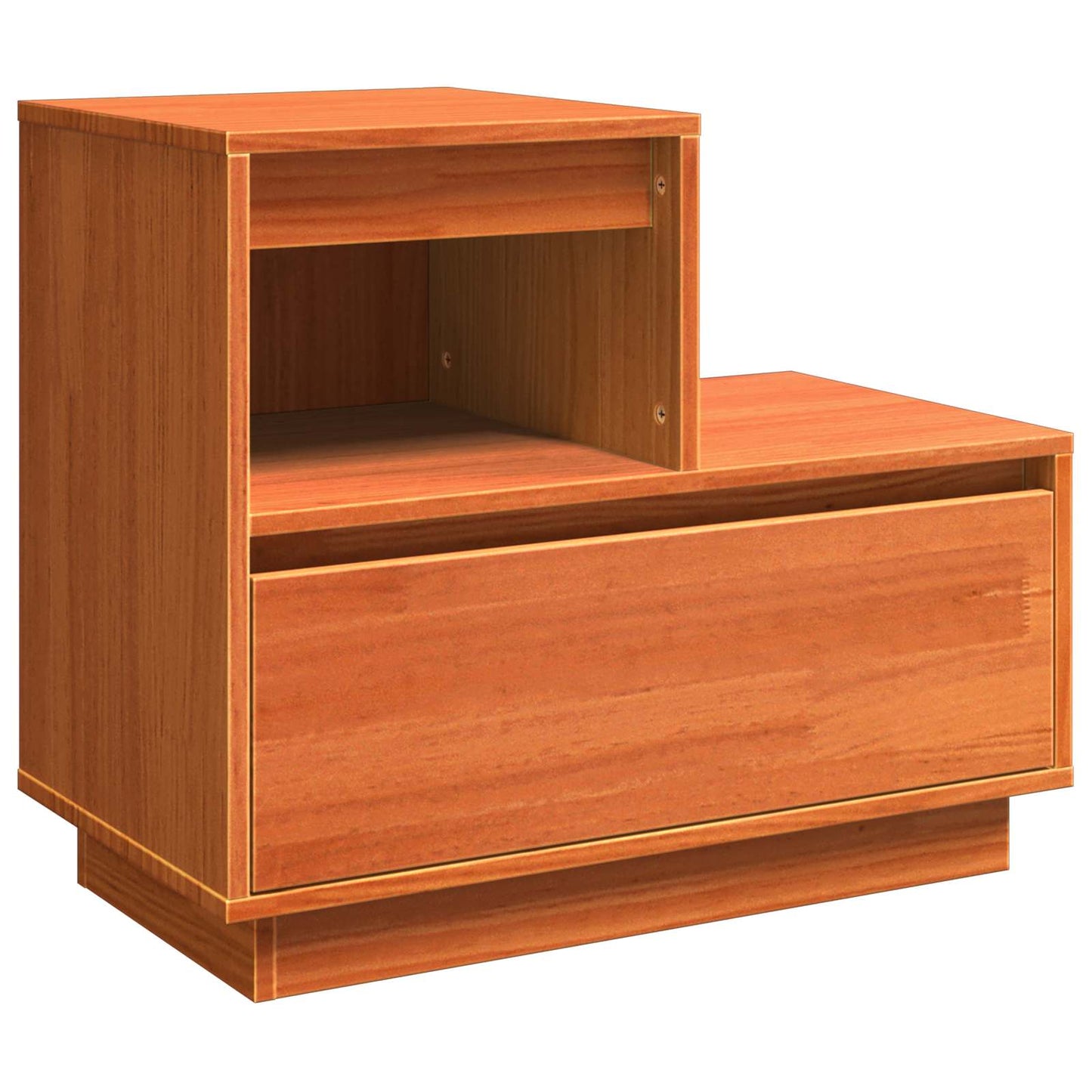 Bedside Cabinet Wax Brown 60 x 34 x 51 cm Engineered Wood