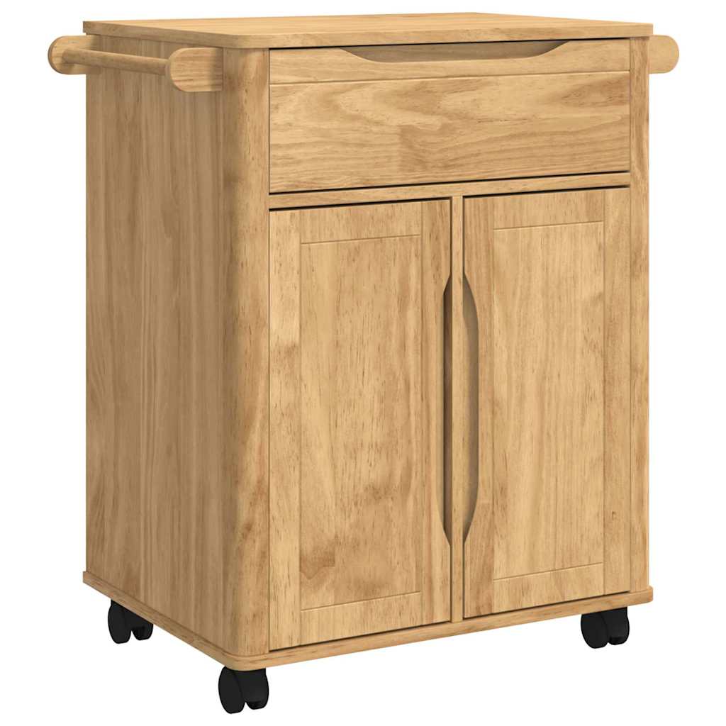 Kitchen Trolley FLORO Wax Brown 72.5 x 45 x 80 cm