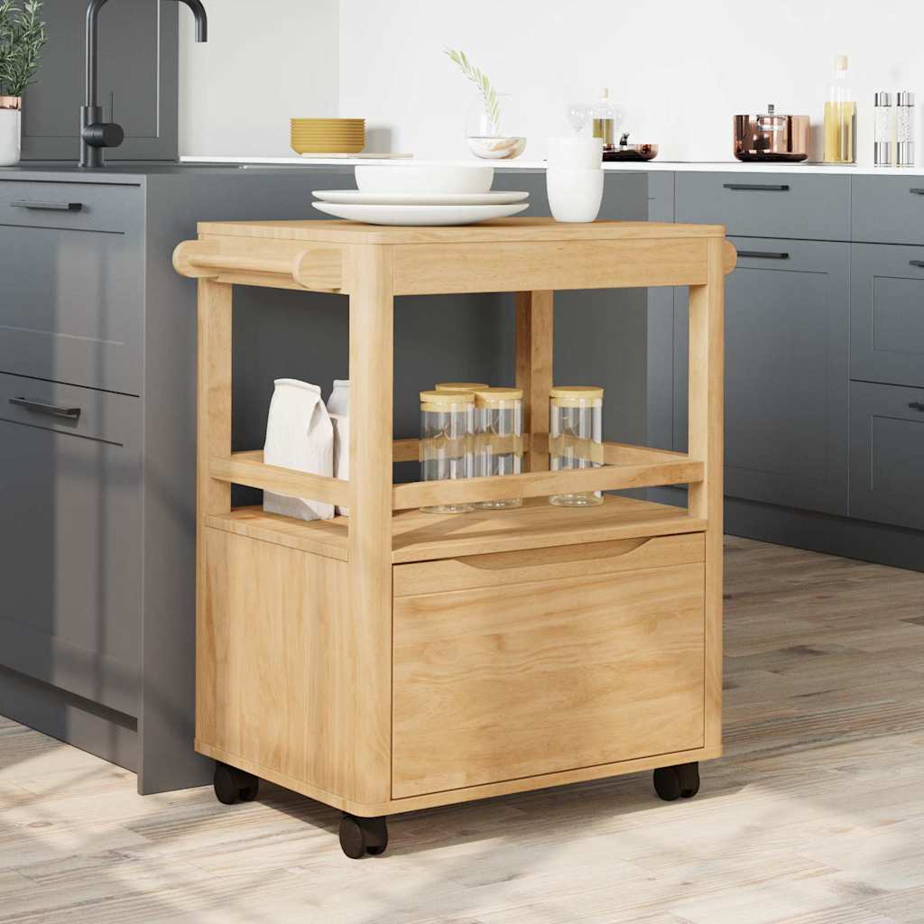 Kitchen Trolley FLORO Wax Brown 72.5 x 45 x 80 cm