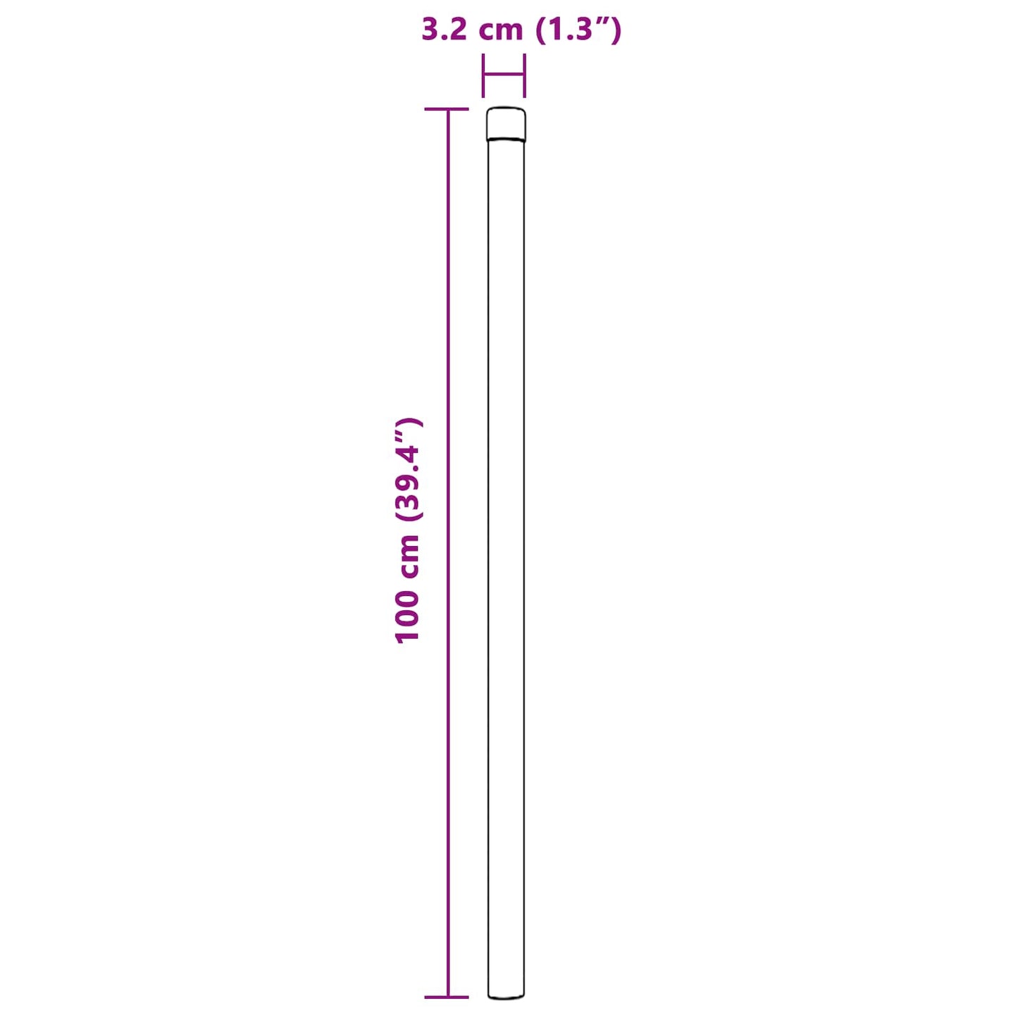 Fence Post 12 pcs Green 100 cm Powder-coated steel