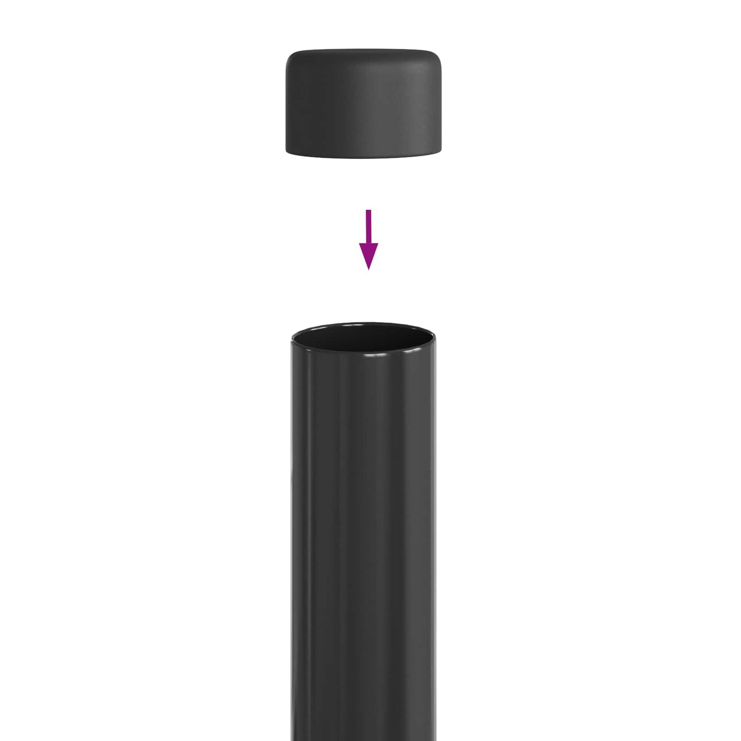 Fence Post 12 pcs Grey 80 cm Powder-coated steel