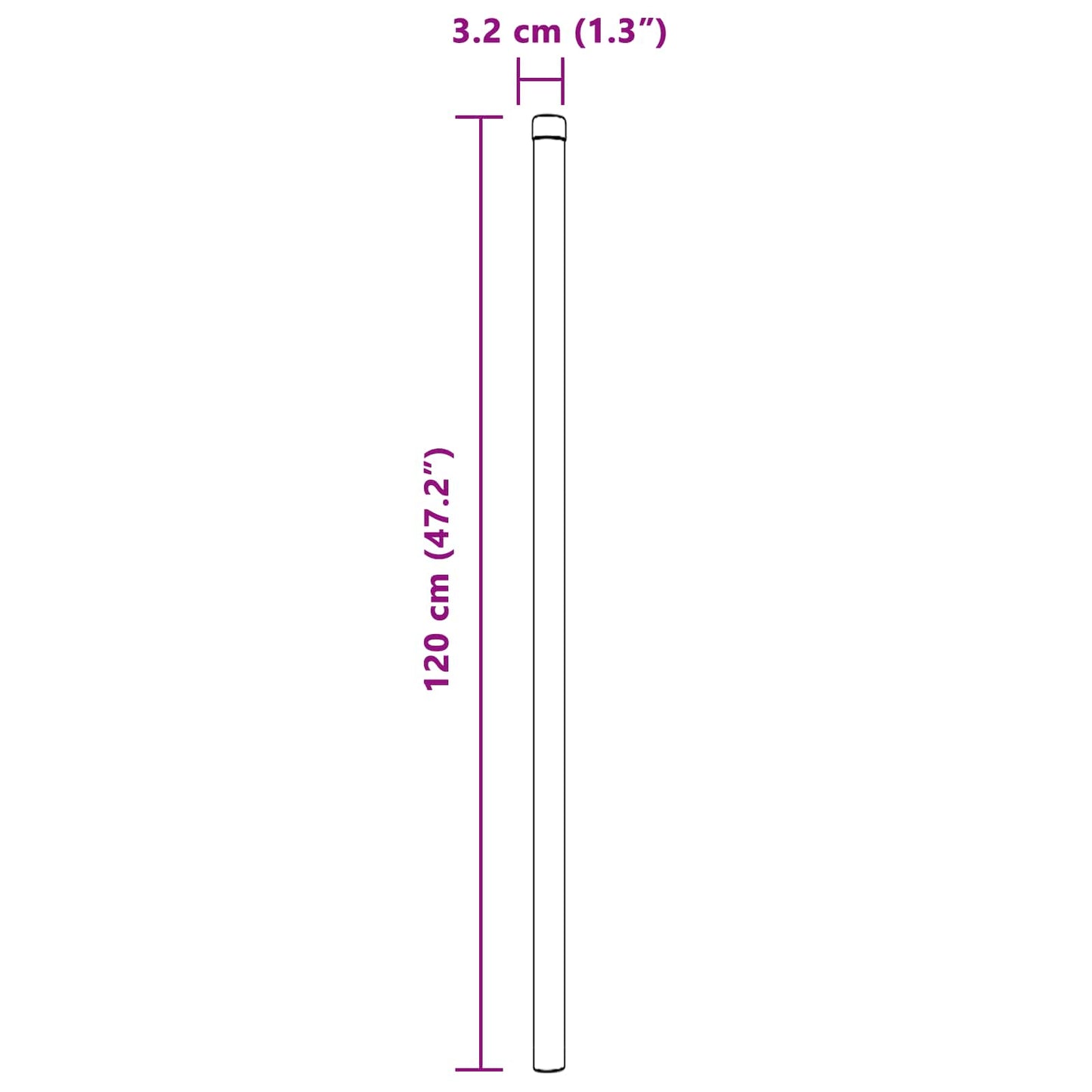 Fence Post 2 pcs Silver 120 cm Powder-coated steel