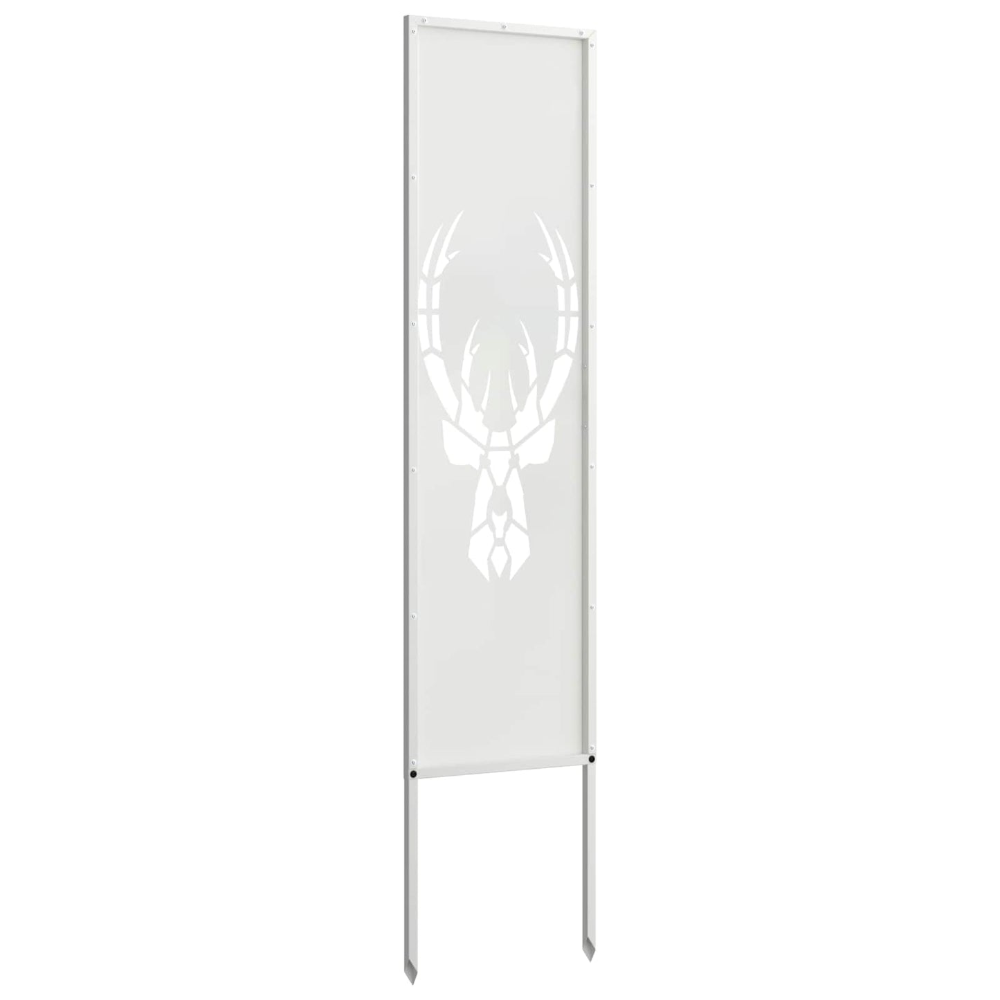 Garden Privacy Screen White 32 x 140 cm Cold-rolled steel