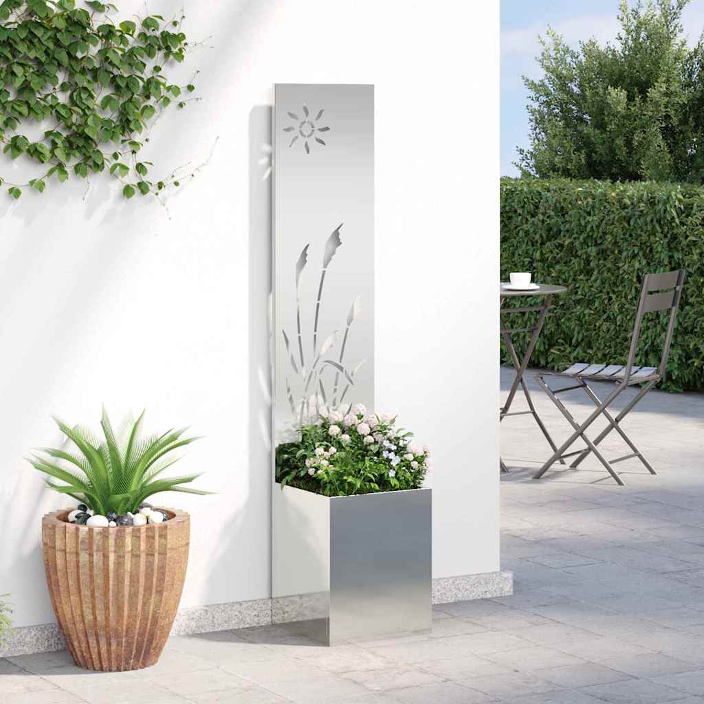 Garden Privacy Screen Silver 32 x 32 x 150 cm Galvanised steel