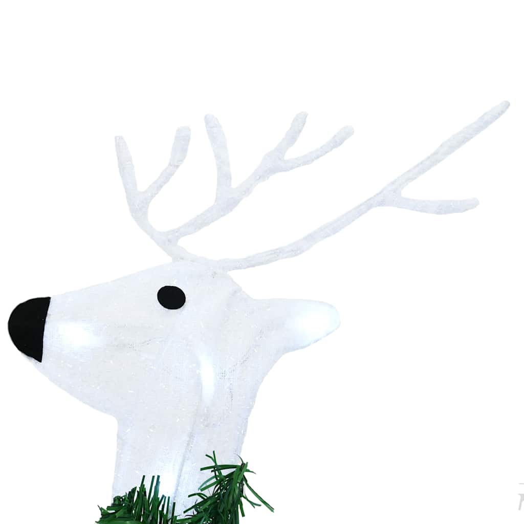 LED Reindeers 5 pcs White 43 x 18 x 66 cm Fabric