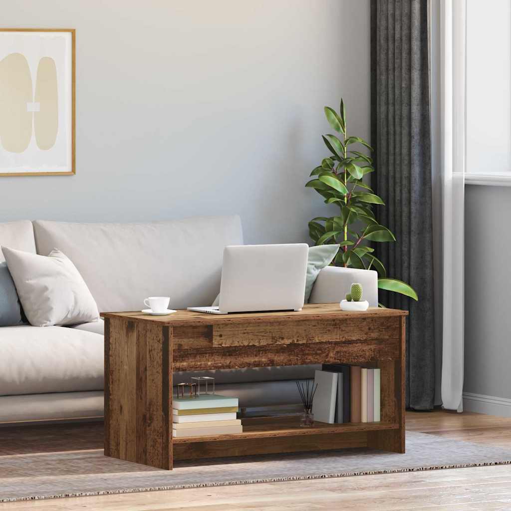 Coffee Table Old Wood 80 x 50.5 x 41.5 cm Engineered Wood