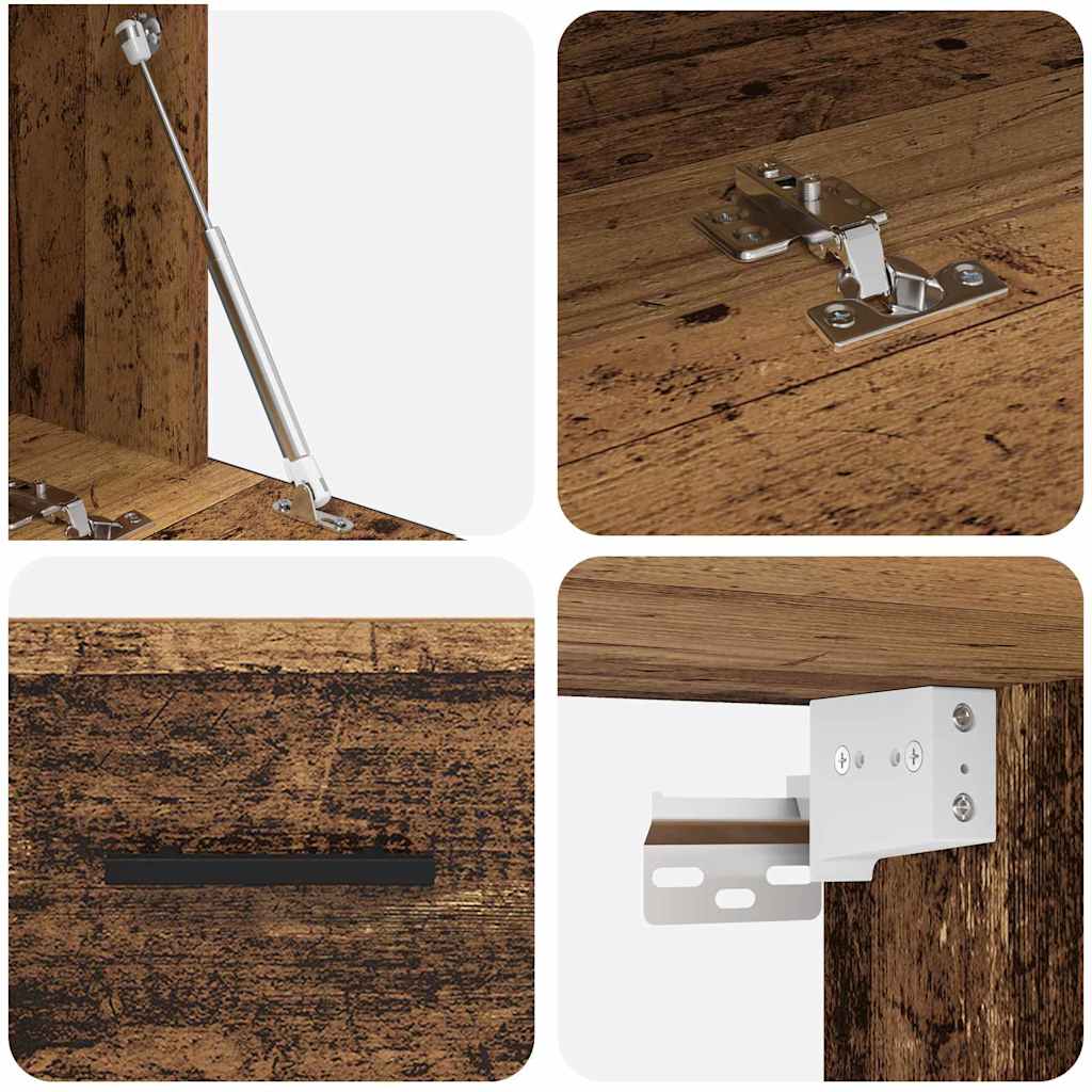 Wall Cabinet 80 x 36.5 x 35 cm Engineered Wood Old wood