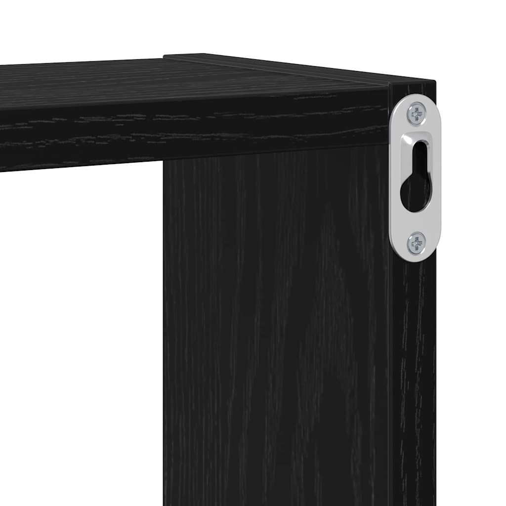 Wall Shelf Wall-Mounted Black Oak 96 x 12 x 64 cm