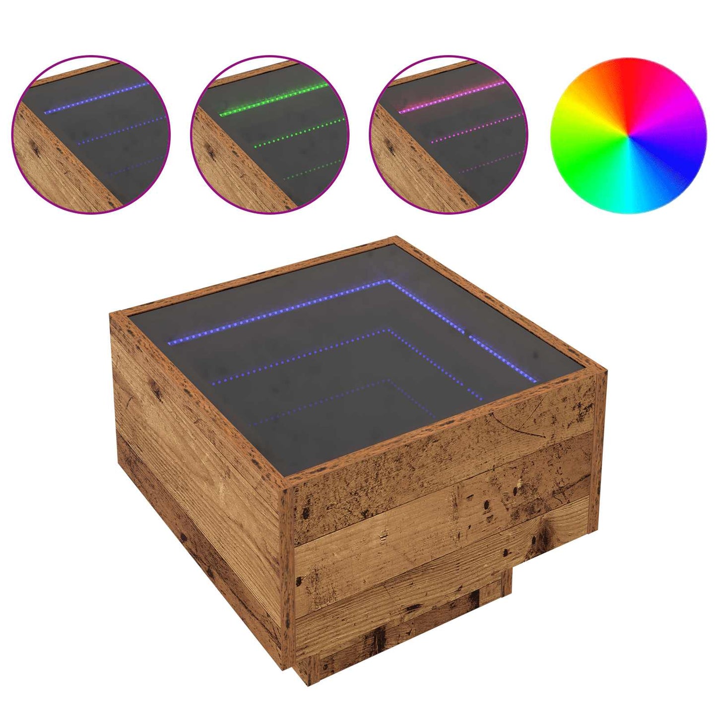 Coffee Table Old wood 40 x 40 x 30 cm
