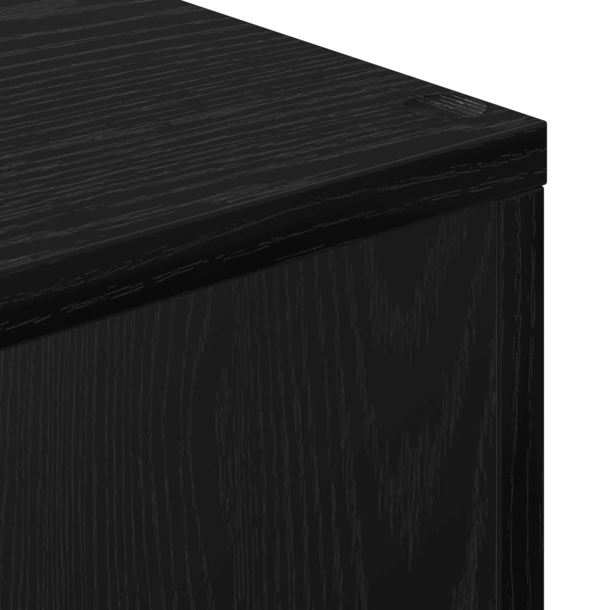 Book Cabinet 3-Tier 70 x 24 x 97 cm Engineered Wood Black Oak