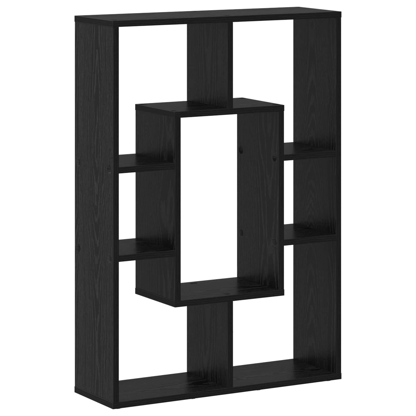 Book Cabinet 7-Tier 63 x 20 x 90 cm Engineered Wood Black Oak
