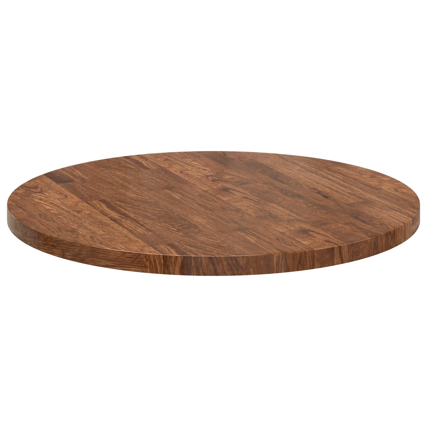 Table Top Ø 60 x 2.5 cm Round Solid Oak Wood Light Brown