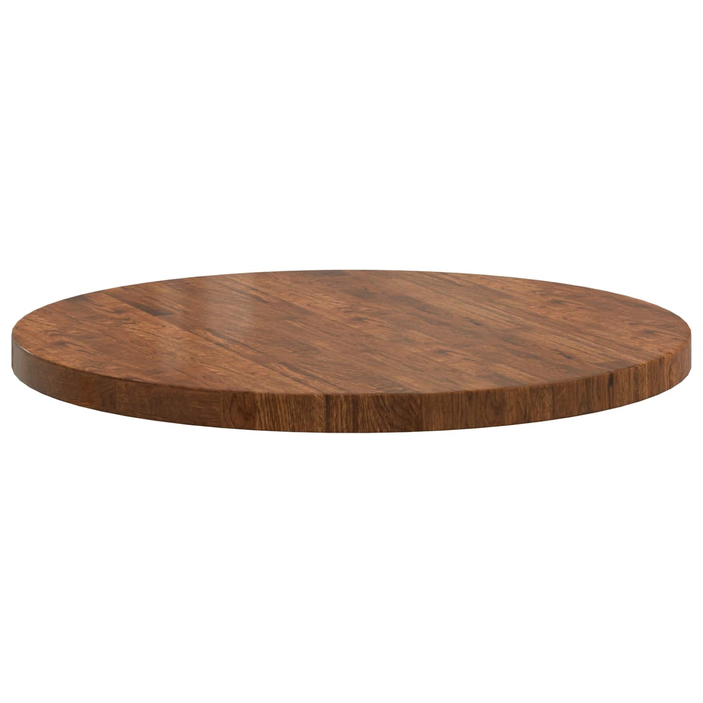 Table Top Ø 80 x 4 cm Round Solid Oak Wood Light Brown
