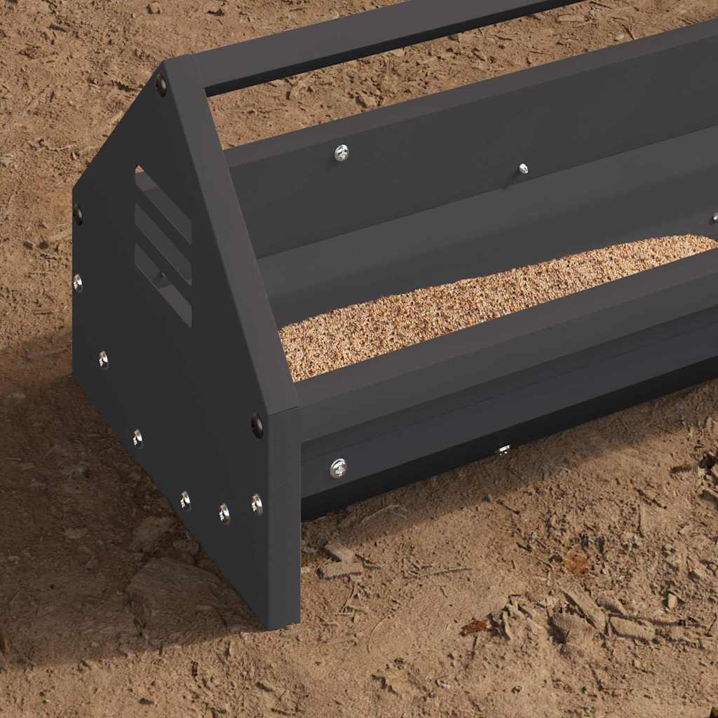 Chicken Feeding Trough Black 108 x 20.5 x 20 cm 5 kg