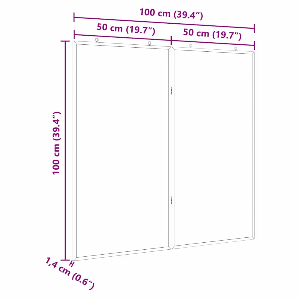 Bulletin Board 100 x 100 x 1.4 cm Solid pine wood White