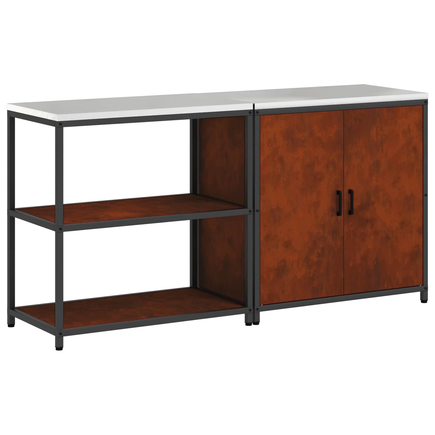 Kitchen Storage Set HATTEM 2 pcs Rusty Steel