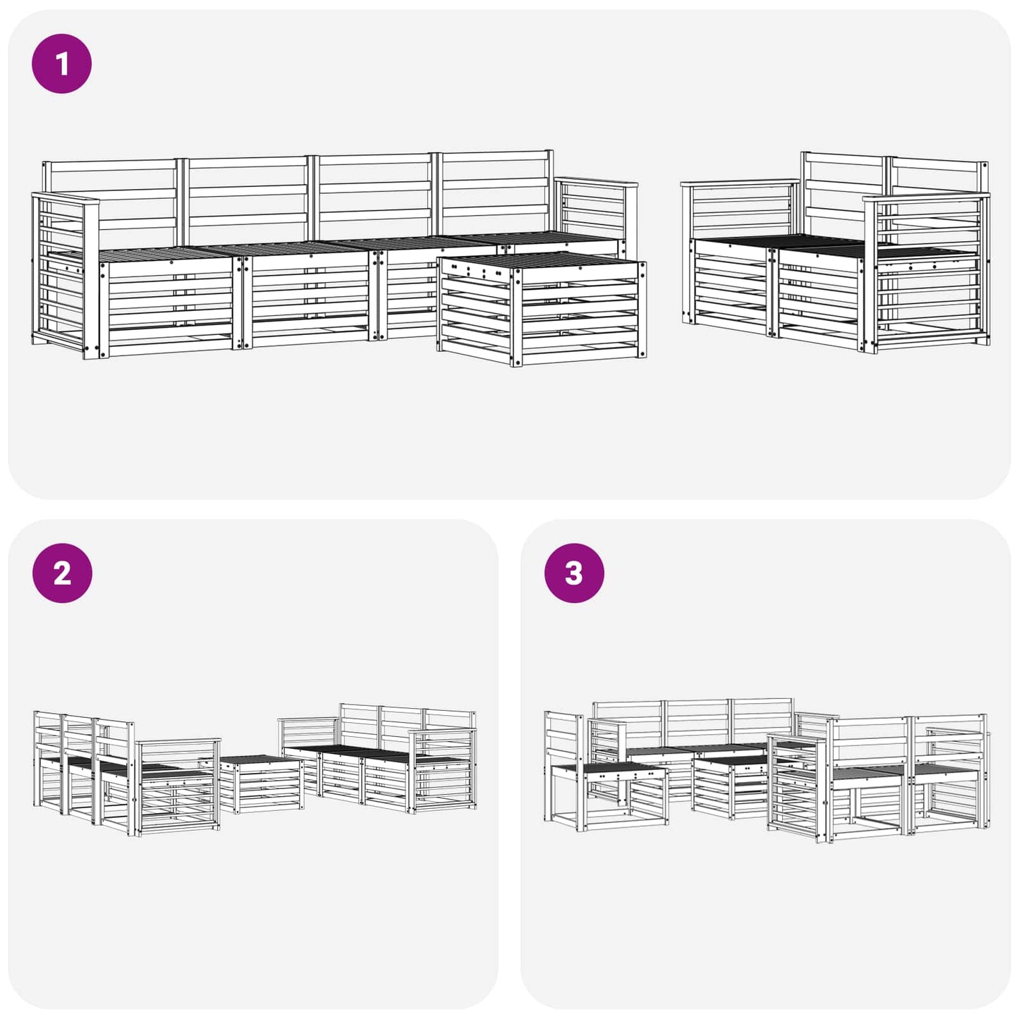 Outdoor Sofa Set 7 pcs