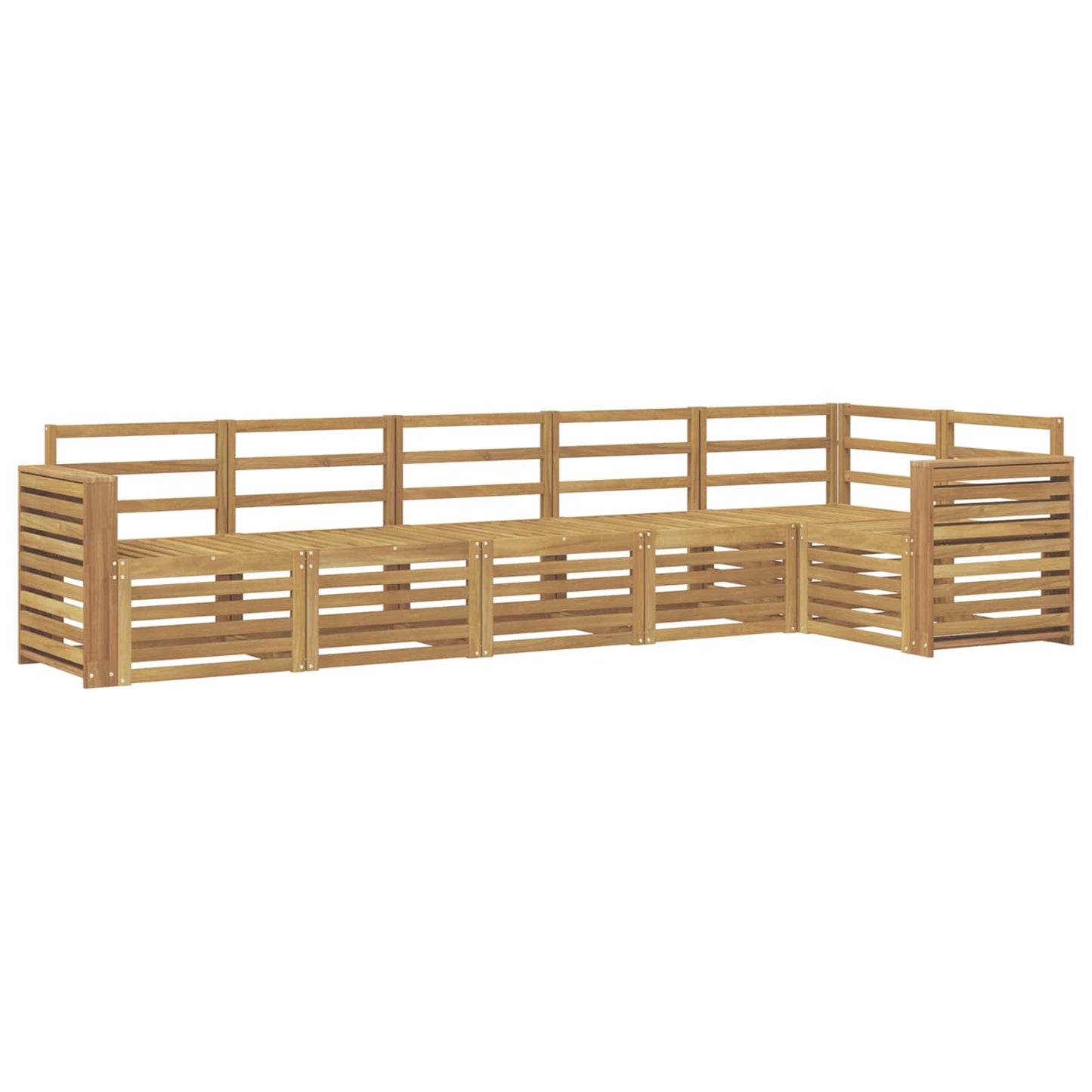Outdoor Sofa Set 6 pcs White Solid Acacia Wood