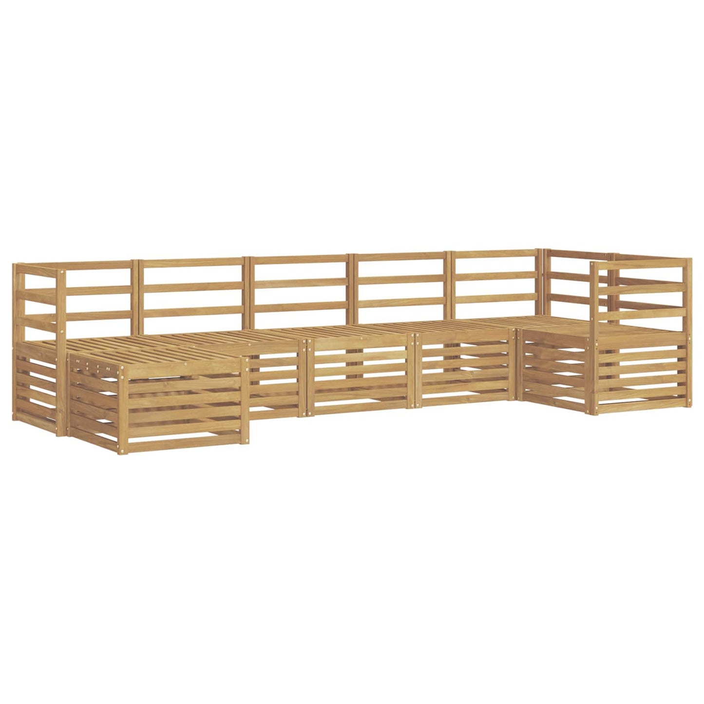 Outdoor Sofa Set 7 pcs White