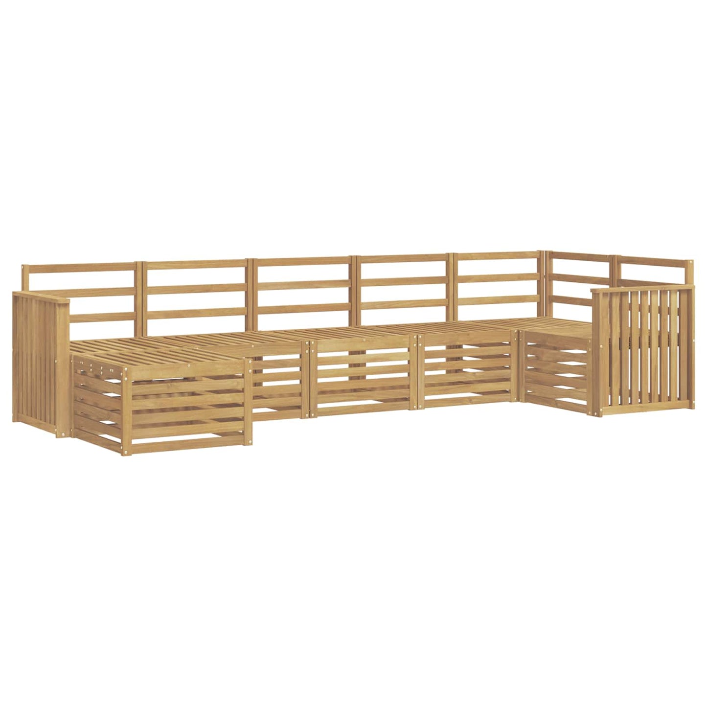 Outdoor Sofa Set 7 pcs White