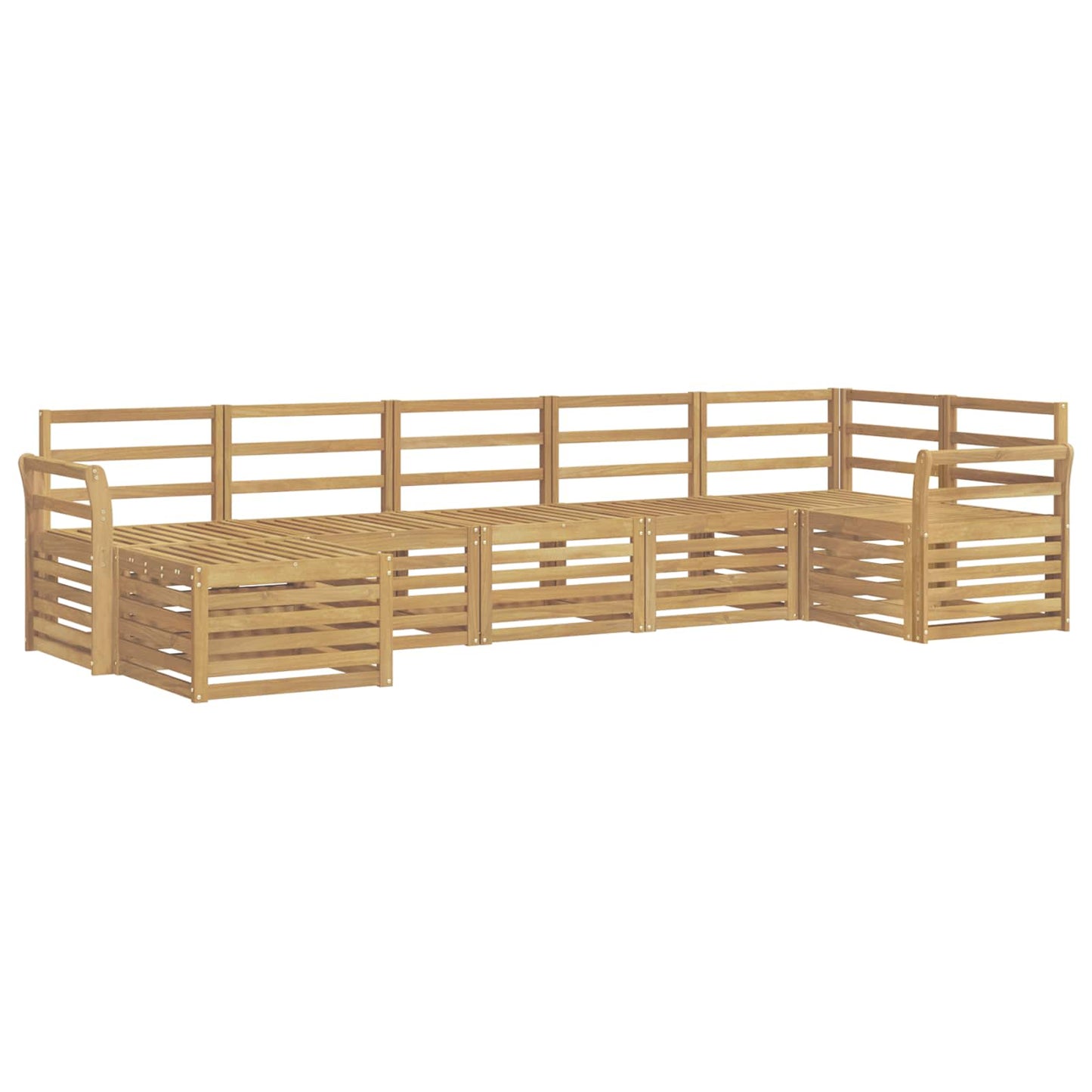 Outdoor Sofa Set 7 pcs White