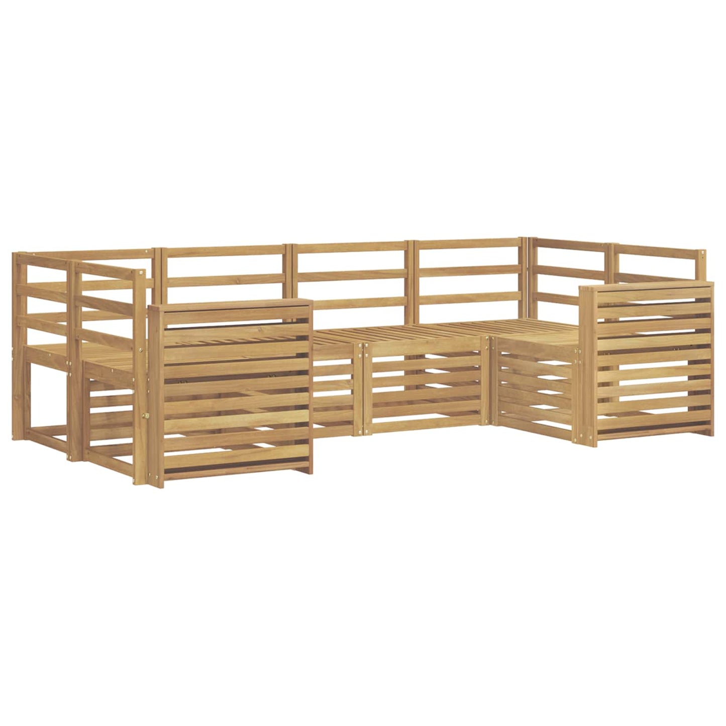 Outdoor Sofa Set 6 pcs White Solid Acacia Wood