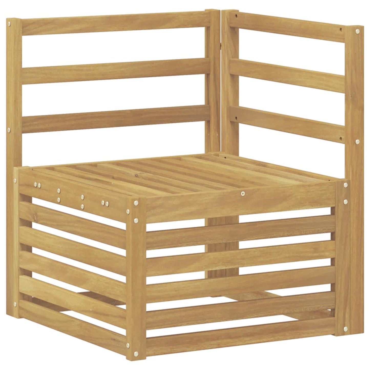 Outdoor Sofa Set 10 pcs White Solid Acacia Wood
