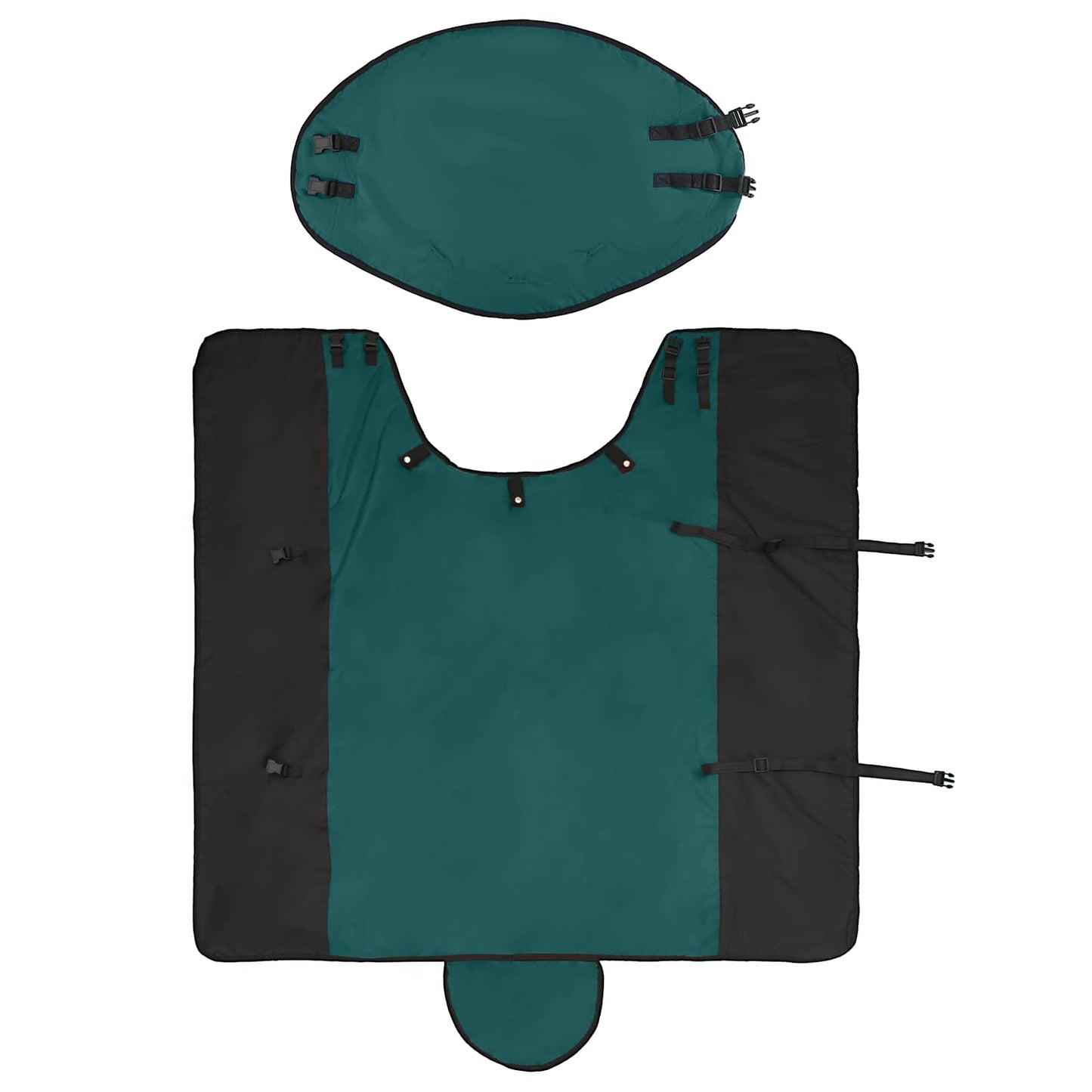 Horse Blanket Dark Green and Black 165 cm Polyester