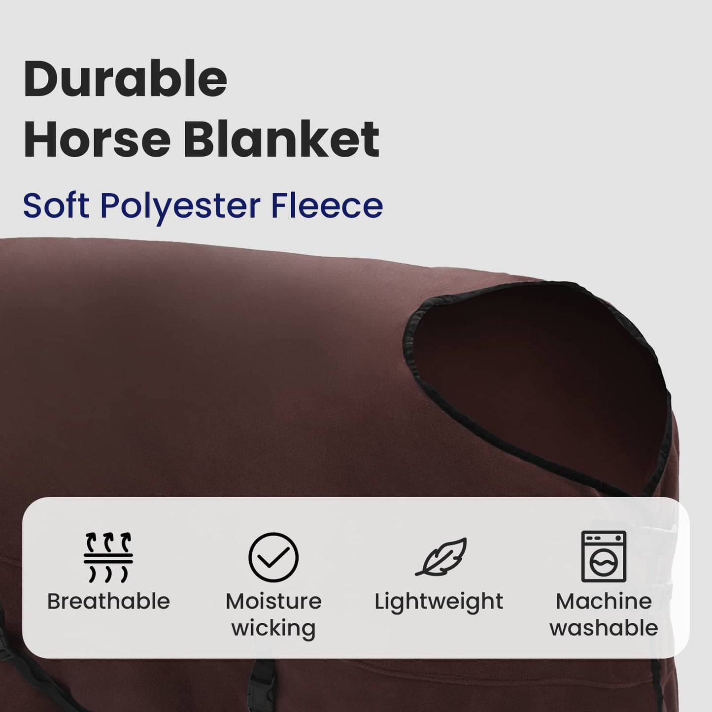 Horse Blanket Full Dark Brown 135 cm Polyester Fleece