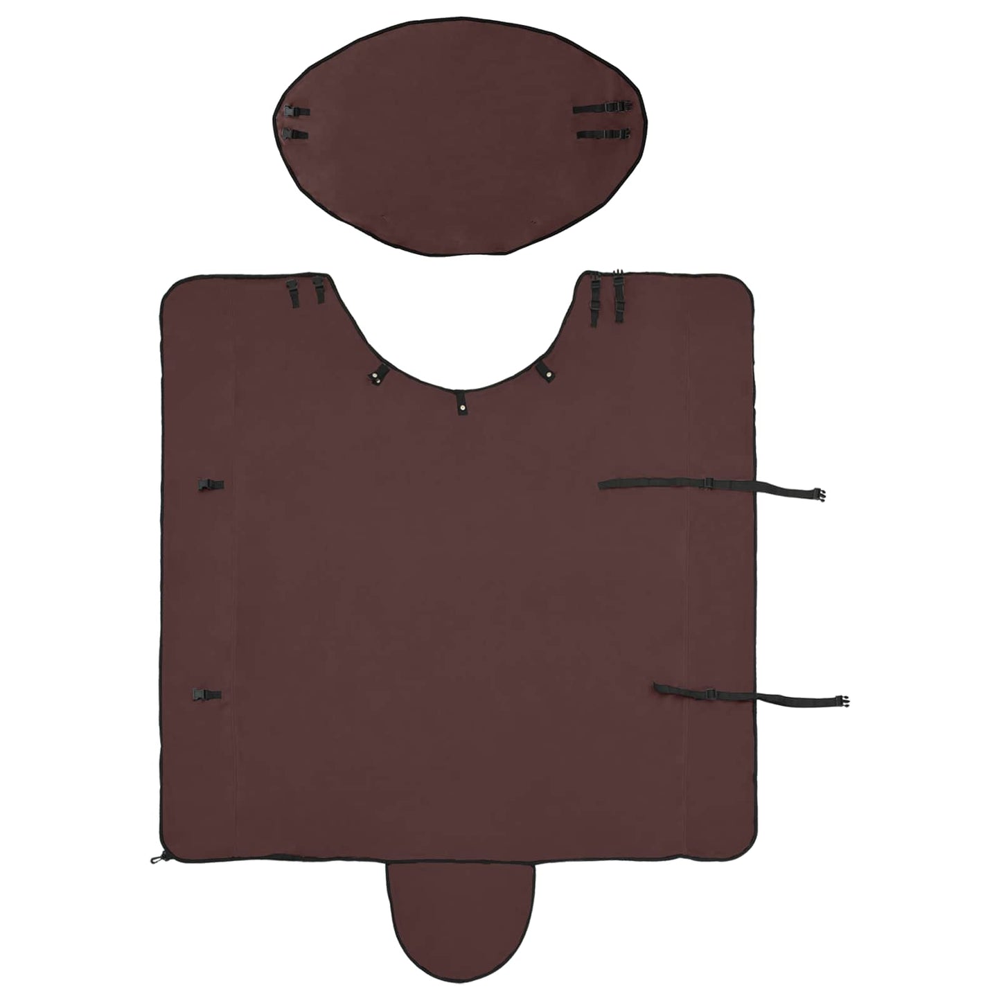 Horse Blanket Full Dark Brown 155 cm Polyester Fleece