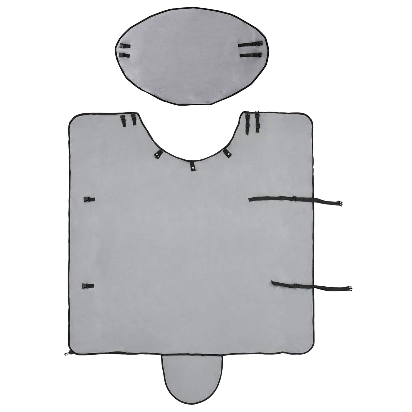 Horse Blanket Full Light Grey and Pink 75 cm Polyester Fleece