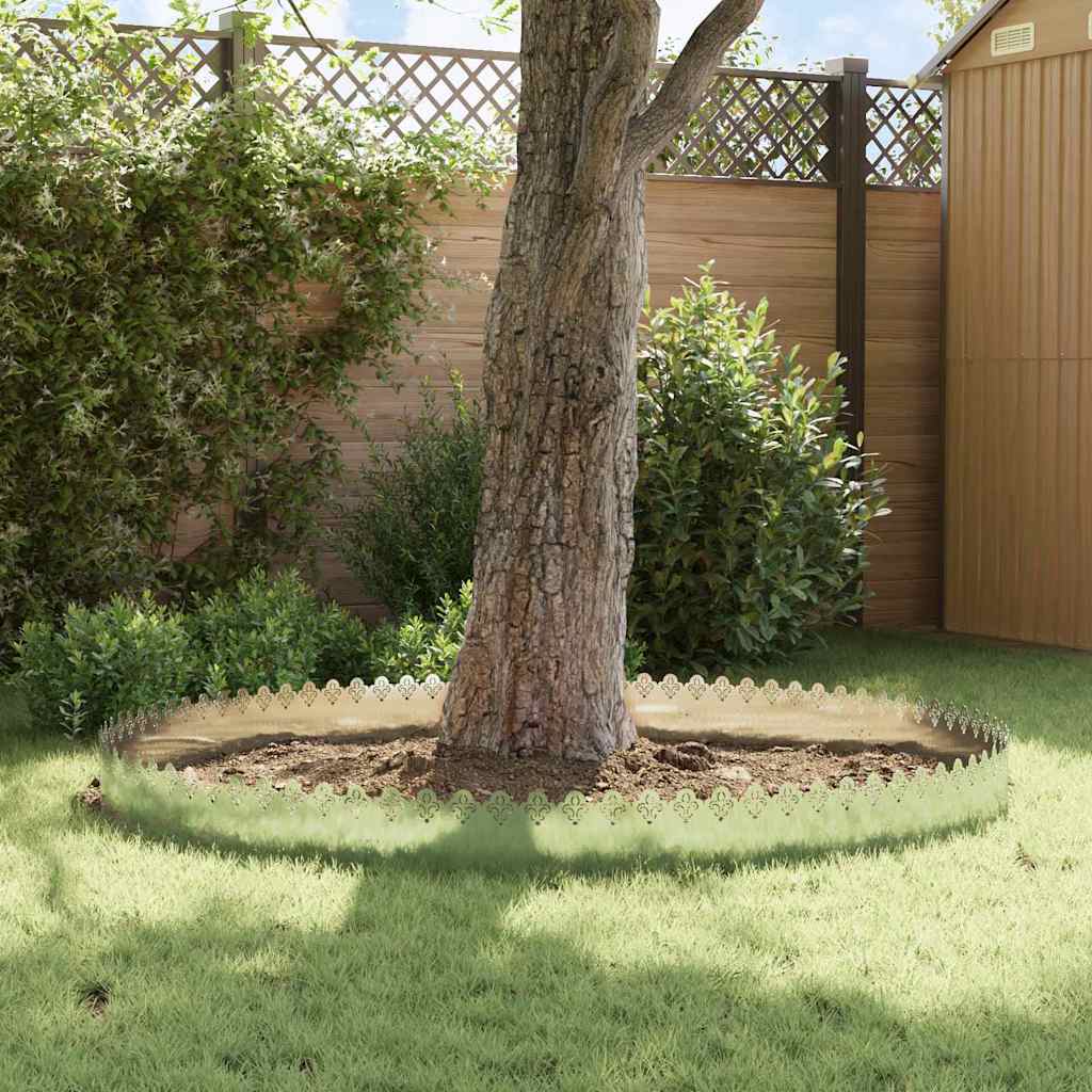 Lawn Edgings 10 pcs 103 x 0.05 x 22 cm Galvanised Steel Silver