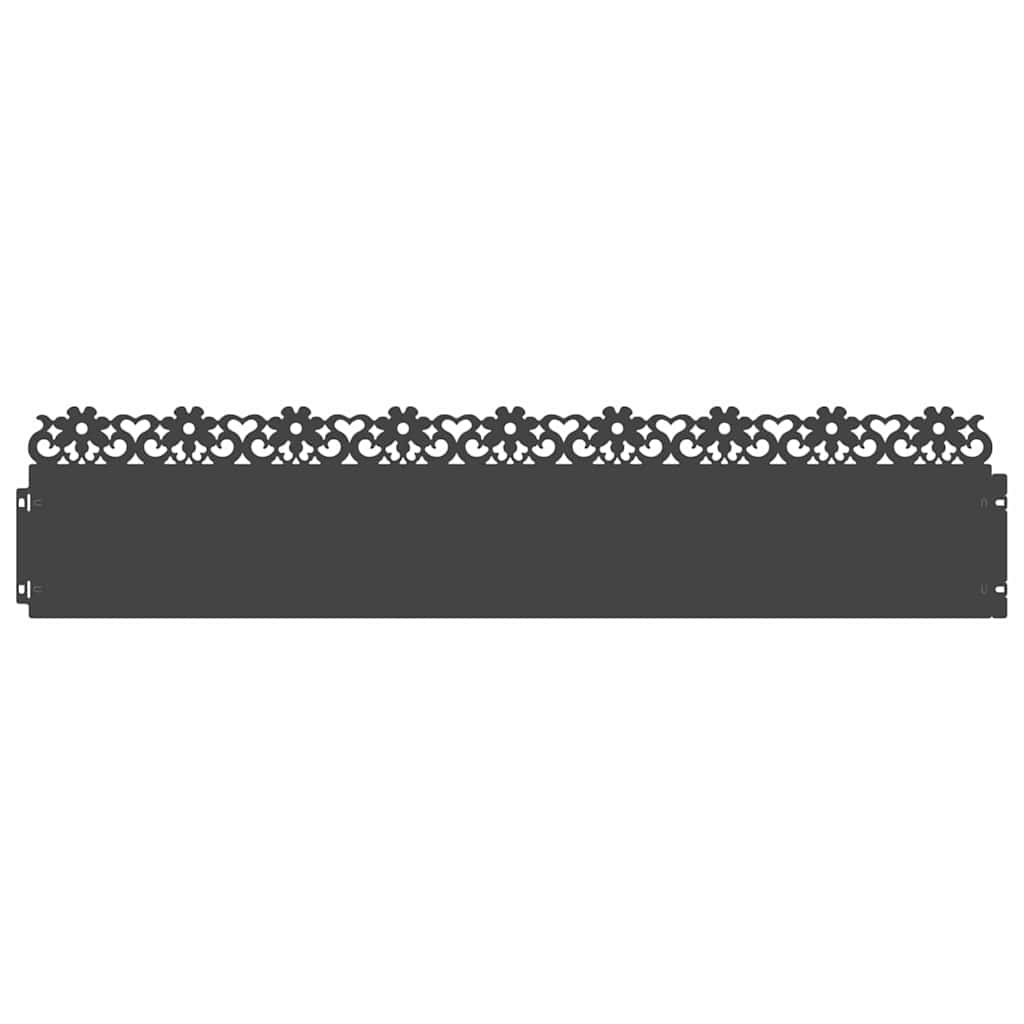 Lawn Edgings 30 pcs 103 x 0.05 x 22 cm Steel Black